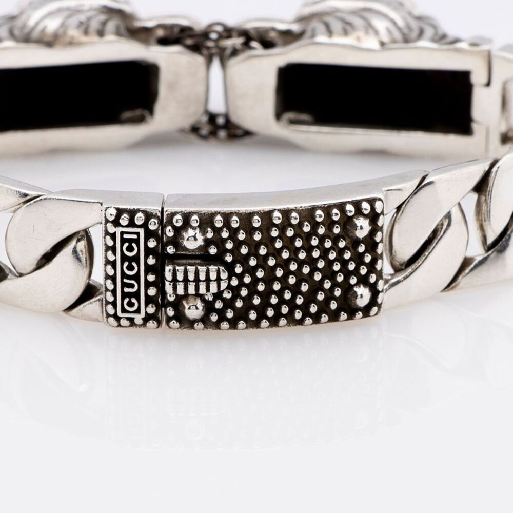 Gucci Sterling Silver Tiger Head Link Bracelet - Picture 4 of 4
